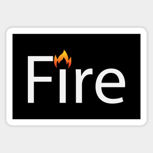 Fire creative text design Magnet